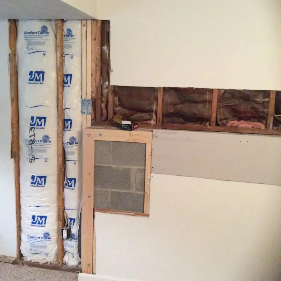 Wall insulation replacement during Contents Cleaning & Restoration in Scio